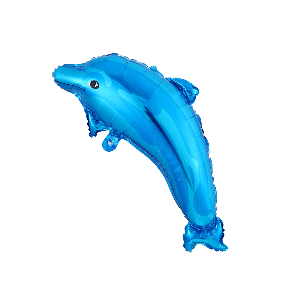 1 комплект 7 шт./лот 80 см * 48 большой дельфин фольгированные воздушные шары синий