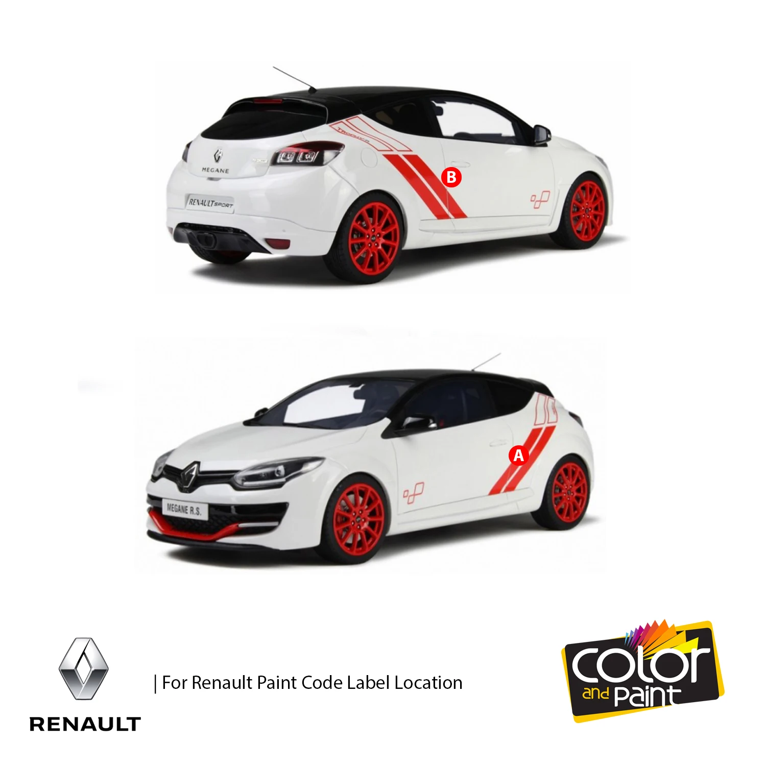 

Color and Paint for Renault Automotive Touch Up Paint - ETINCELLE NACRE MET - ENC - Paint Scratch Repair, exact Match