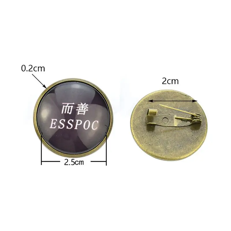 Купите 1 и получите брошь в подарок стеклянная бронзовая металлическая форме