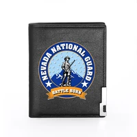usa national guard battle born printing leather wallet men women billfold slim credit cardid holders inserts short purses