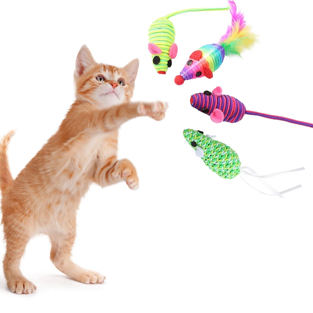 4 шт./компл. жевательные игрушки для домашних животных красочные эластичные