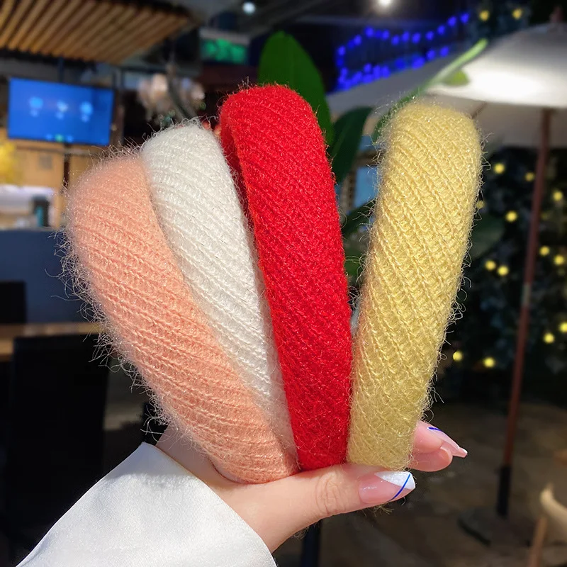 

Ободок однотонный плюшевый Женский, нескользящий ободок карамельных цветов, аксессуар для волос