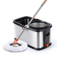 stainless steel rotating mop bucket double bucket mopping the floor mop