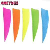 50pcs 3 archery arrow feather fletches diy natural turkey fletching bow right wings vanes arrow diy tools hunting accessories