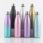 ZOOOBE 500 мл, блестящая бутылка для воды из нержавеющей стали, новый дизайн, изолированная вакуумная колба, Термокружка с двойными стенками для спорта