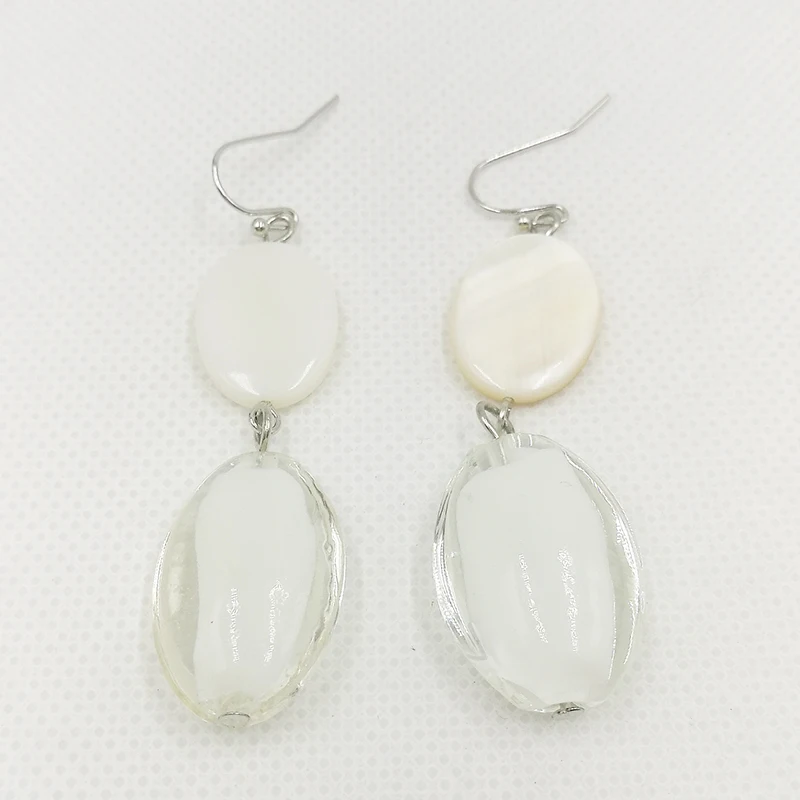 Новинка модные поделки женские ракушки глазурь бутик висячие украшения серьги с