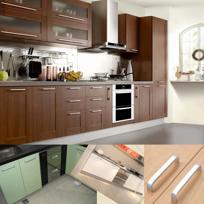 Алюминиевая длинная ручка мебельный Шкаф дверца ручки спальня шкаф комод