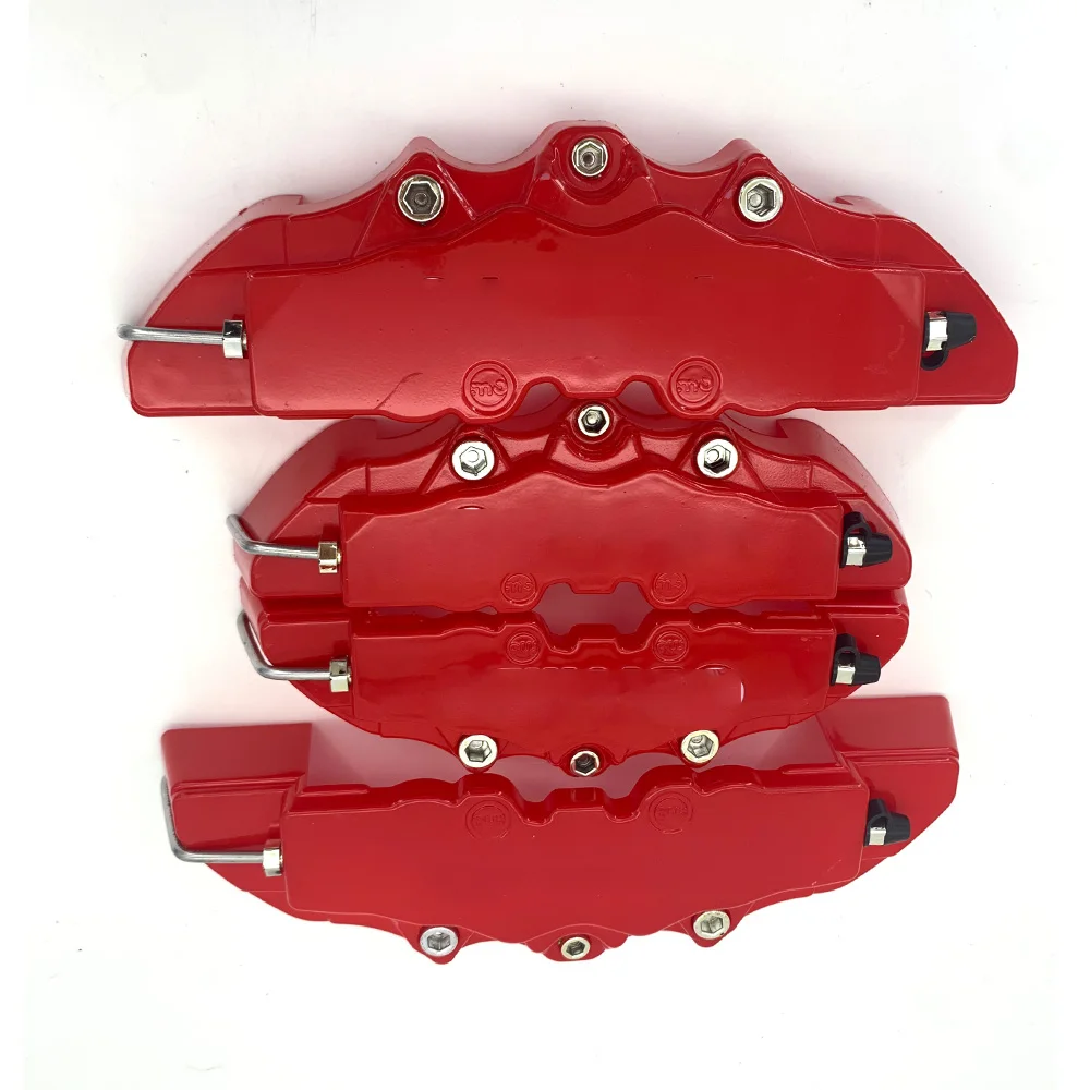 

Комплект тормозных суппортов, комплект из 4 передних и задних чехлов для дисковых тормозов 3D, 15-17 дюймов, красный, синий, желтый, серебристый