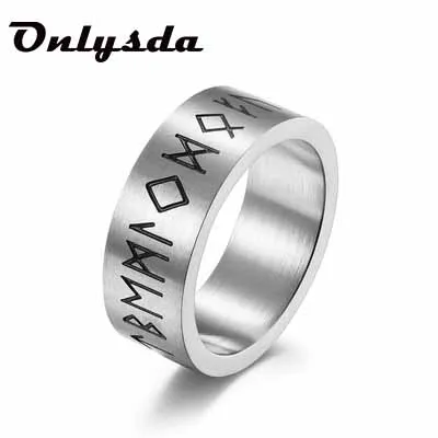 

Cool Stuff Odin Norse Viking Anel Amulet Rune Couple Dating Rings For Men Women Words Retro Jewelry Stainless Steel Party Gift