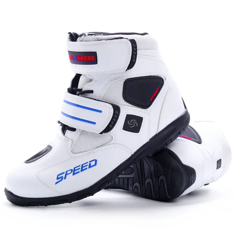 Профессиональные мотоциклетные ботинки мужские байкерские обувь для гонок Pro