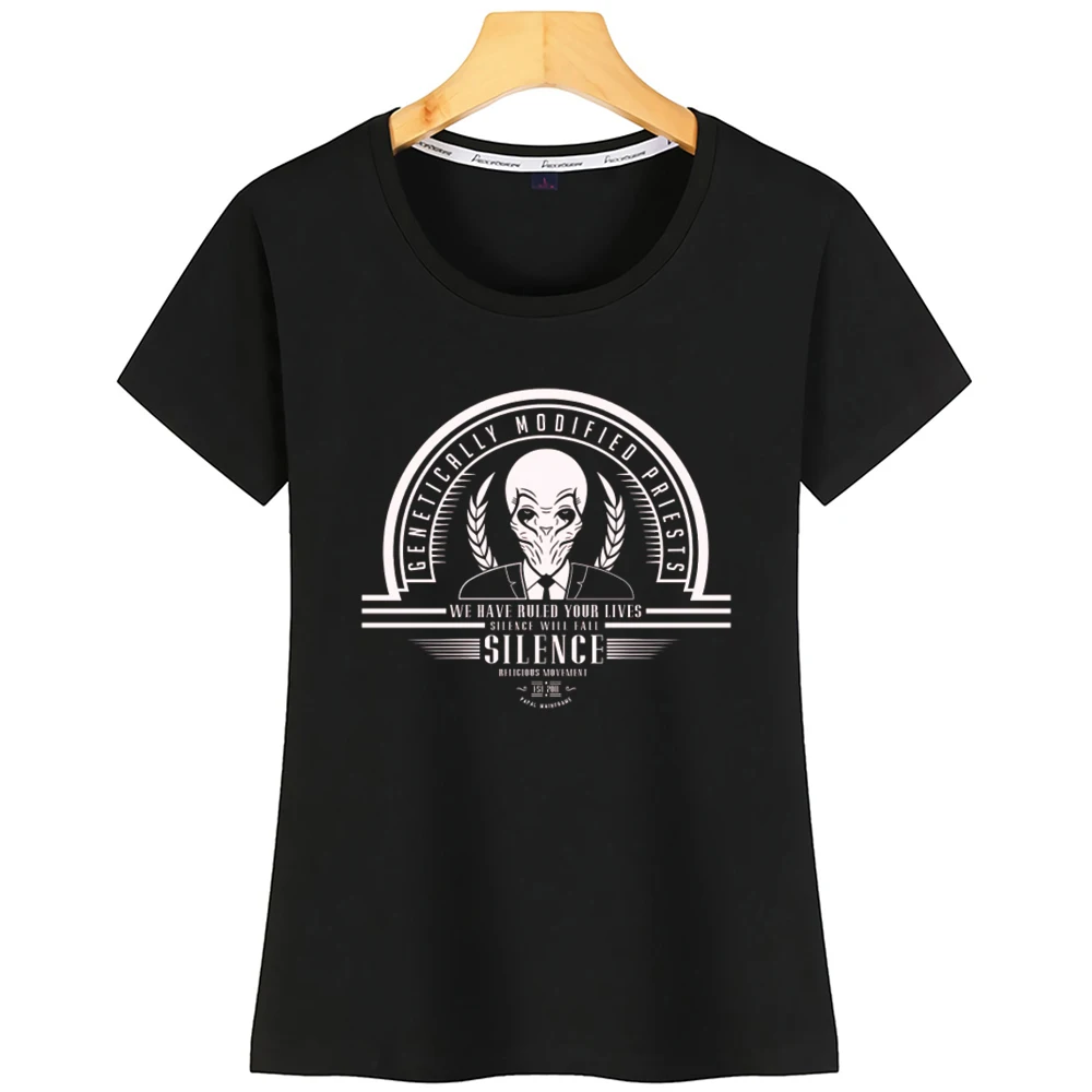 Топы футболка Женская Доктор Кто тишина Vogue белая хлопковая | одежда