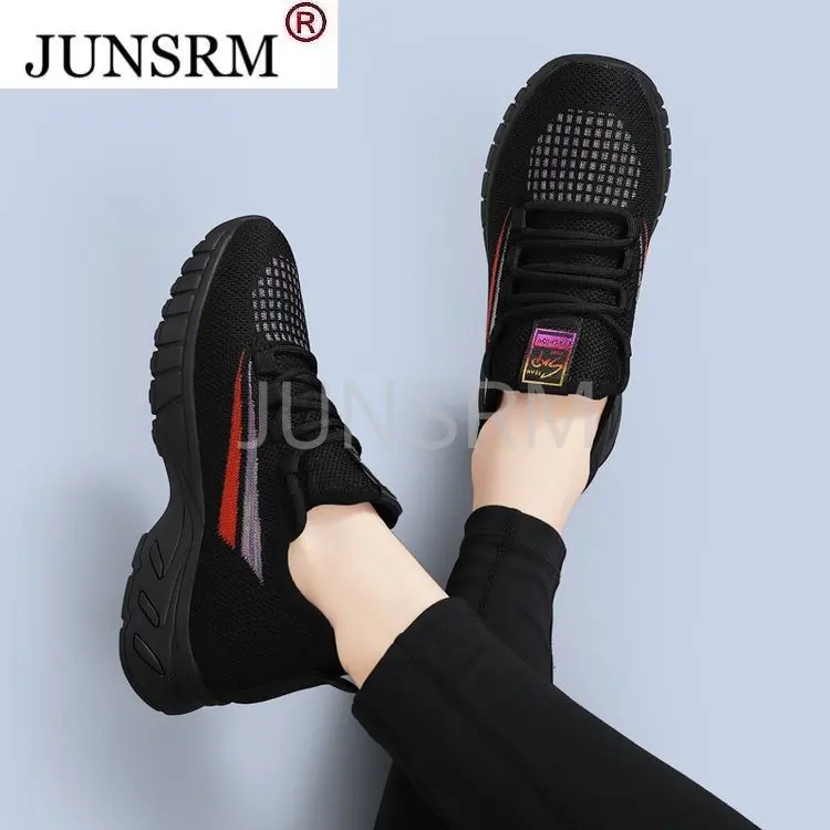 

Breathable Summer Shoes Women Mesh Low Top Fashion Sneakers Size 35-40 Casual Shoes Lace-up Flat Women Trainers Zapatillas