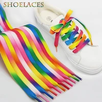 9 colors shoelaces rainbow color flat personality trendy accessories canvas sports white shoes laces shoe accessories