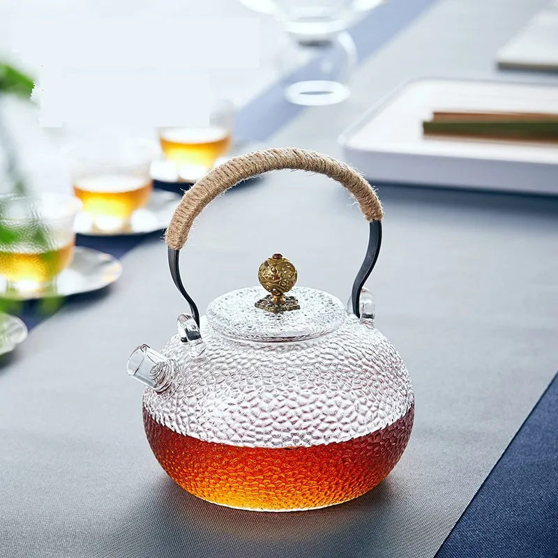 

The Glass Teapot With Hammer Pattern Can Be Stewed In Pu 'Er Tea Pot With Chinese Characteristics