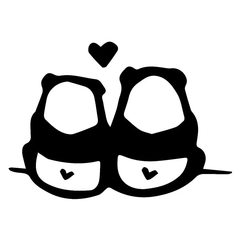 

17,8*12,5 см модные панда любовь пары Виниловая пленка для оклеивания автомобилей стикеры стайлинга автомобилей светоотражающие наклейки для ...