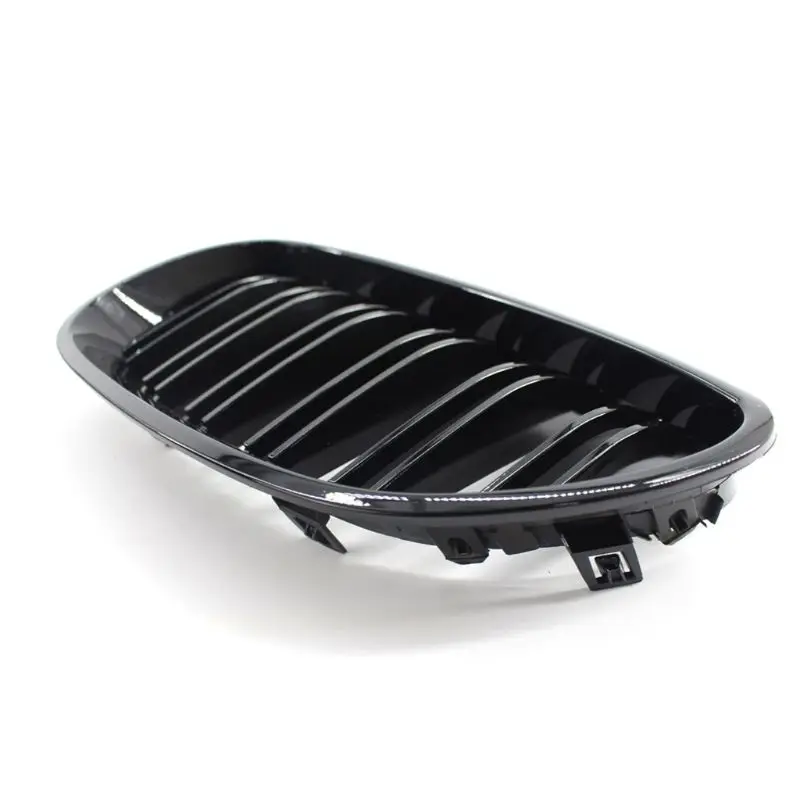 

2Pcs/set Gloss Black Car Front Sport Grill Double Line Kidney Grilles for BMW 5 Series E60 E61 04-09 520d 520i 523li