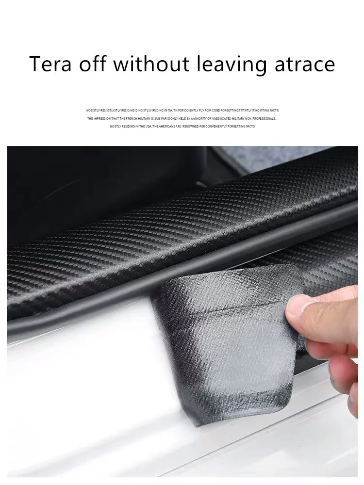 

Leather Car Rear Bumper Stickers Trunk Guard Plate Molding Accessories