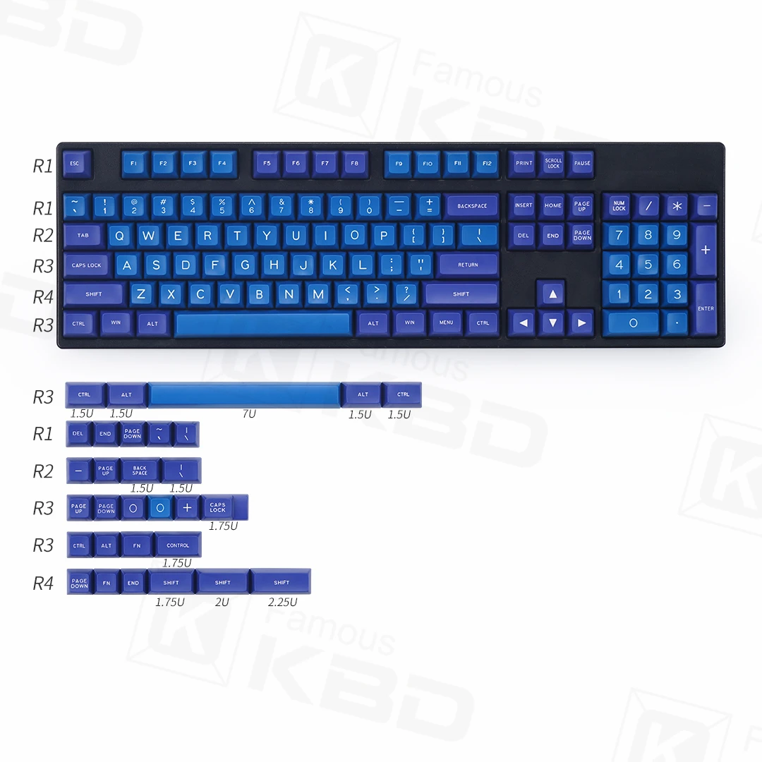 Maxkey SA колпачки клавиш Ocean134 ABS применимо к большинству клавиатур Famoukbd|Клавиатуры| |