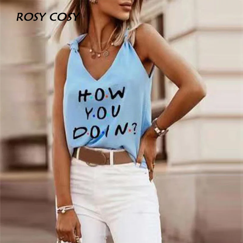 

Женская блузка без рукавов, с V-образным вырезом