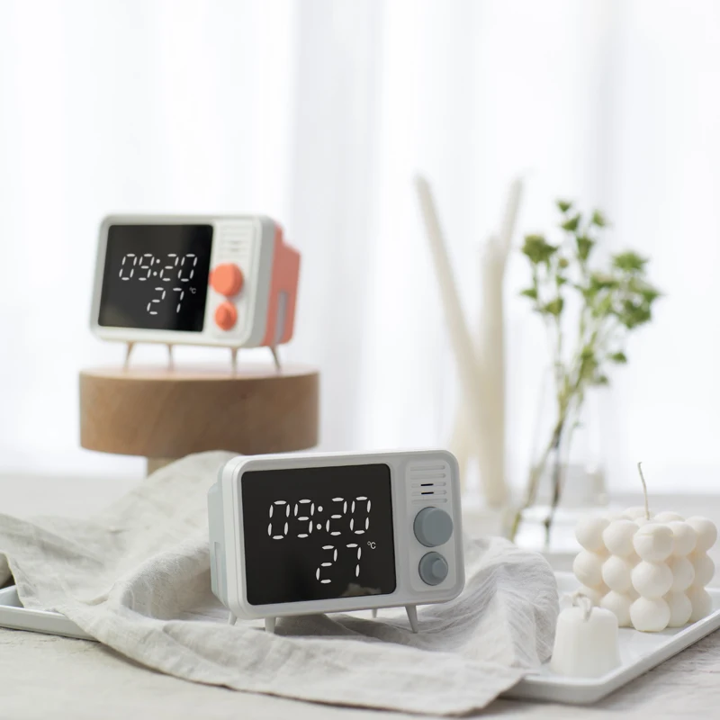 Умный прикроватный Электронный светильник беспроводной Будильник радио Повтор