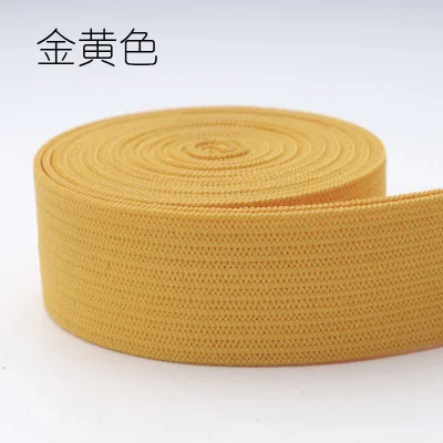 20mm golden 5 метров 20 мм Цветные нейлоновые высокие эластичные ленты для одежды брюки для шитья нижнее белье штаны бюстгальтер резиновая одежда аксессуары DIY - Цвет: 20mm golden
