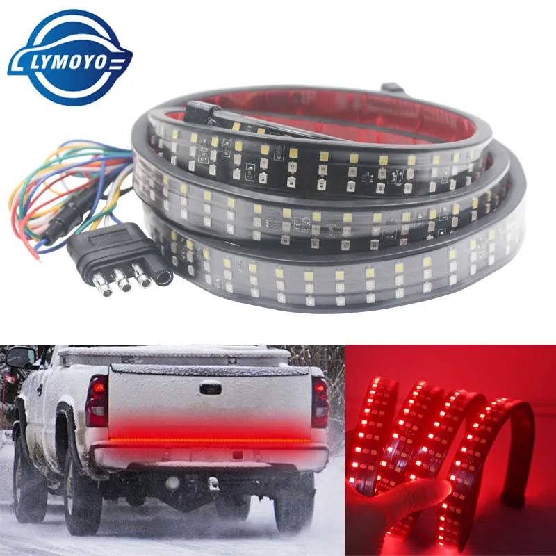 

LYMOYO 5-Function 60Inch Triple Row Truck Tailgate LED Strip Light Bar With Reverse Brake Turn Signal Tail Light for Pickup Jeep