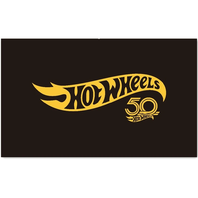 

60x90cm/90x150cm/120x180cm hot wheels 50th wheels flag