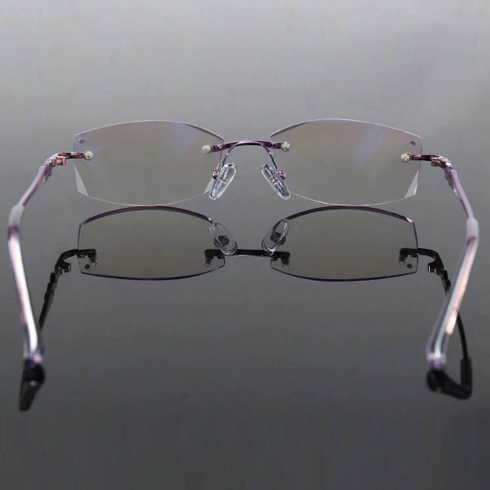 Оправа из титана светильник оправа без оправы женские роскошные очки для чтения