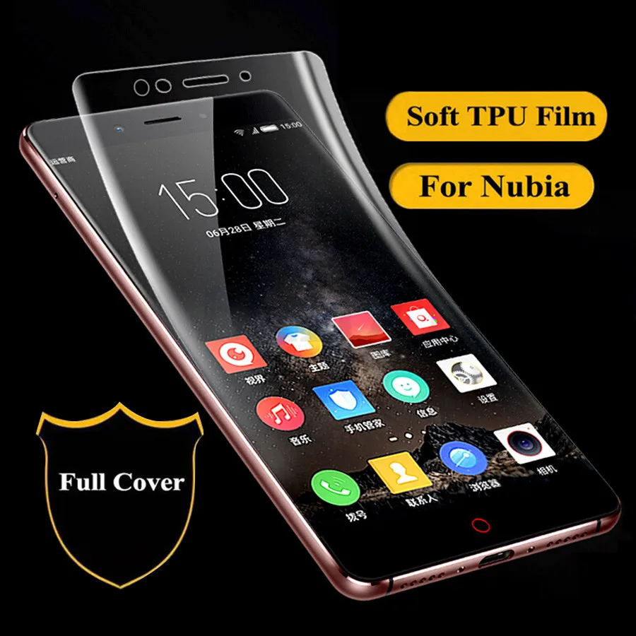 3D ультра тонкий полный Чехол Мягкий ТПУ устойчивый к царапинам пленка для zte Nubia Z17
