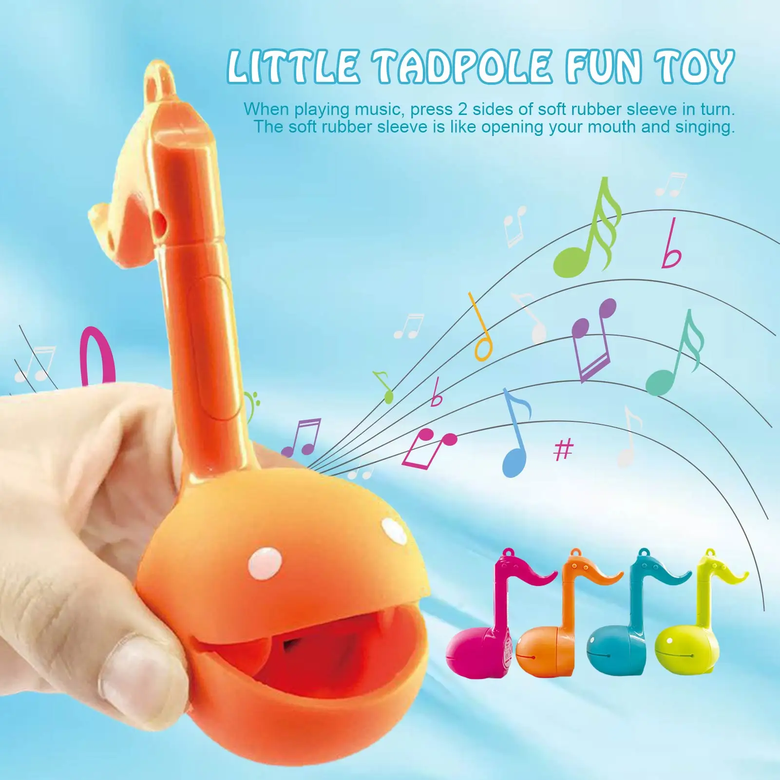 

Electronic Erhu Tadpole Shape Education Baby Toy Otamatone Musical Instrument Note Shape Melody Instrument Electronic Organ