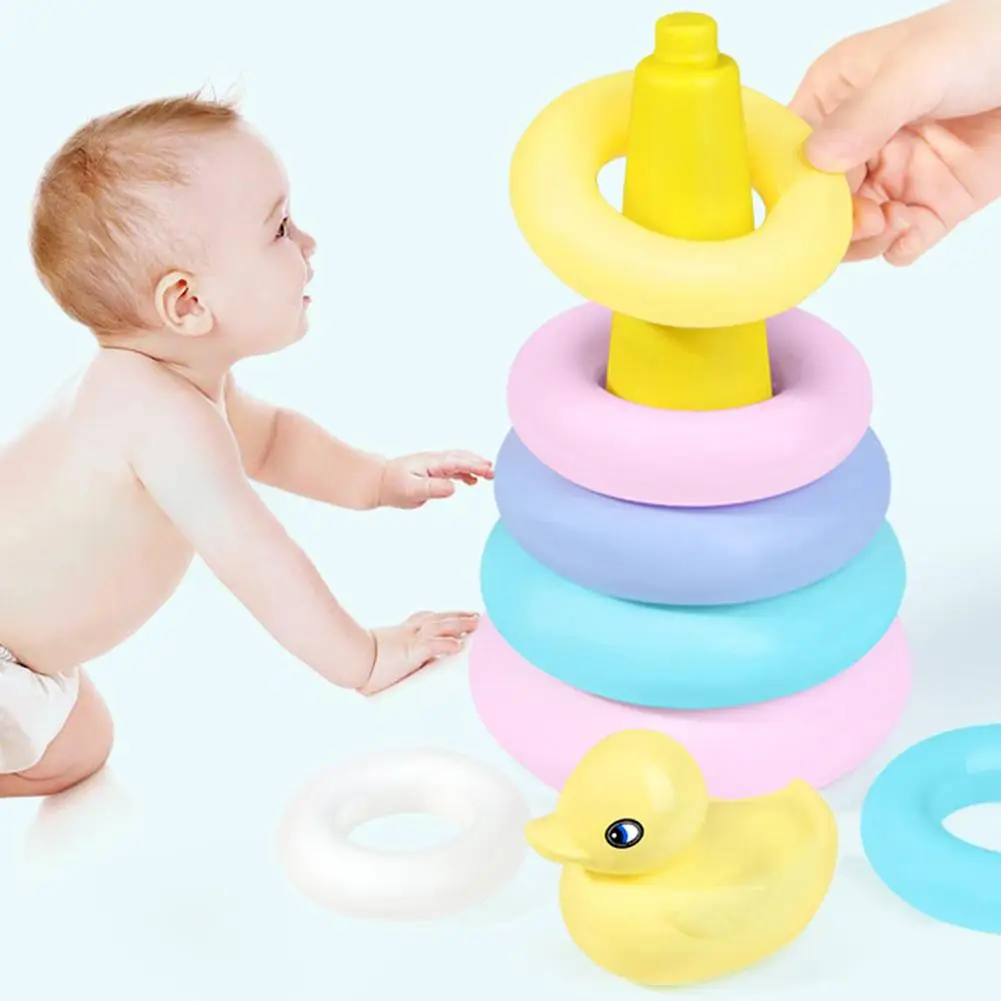 

9 Multi Tower Stacking Macaroon Rings Children Intelligence Educational Toy