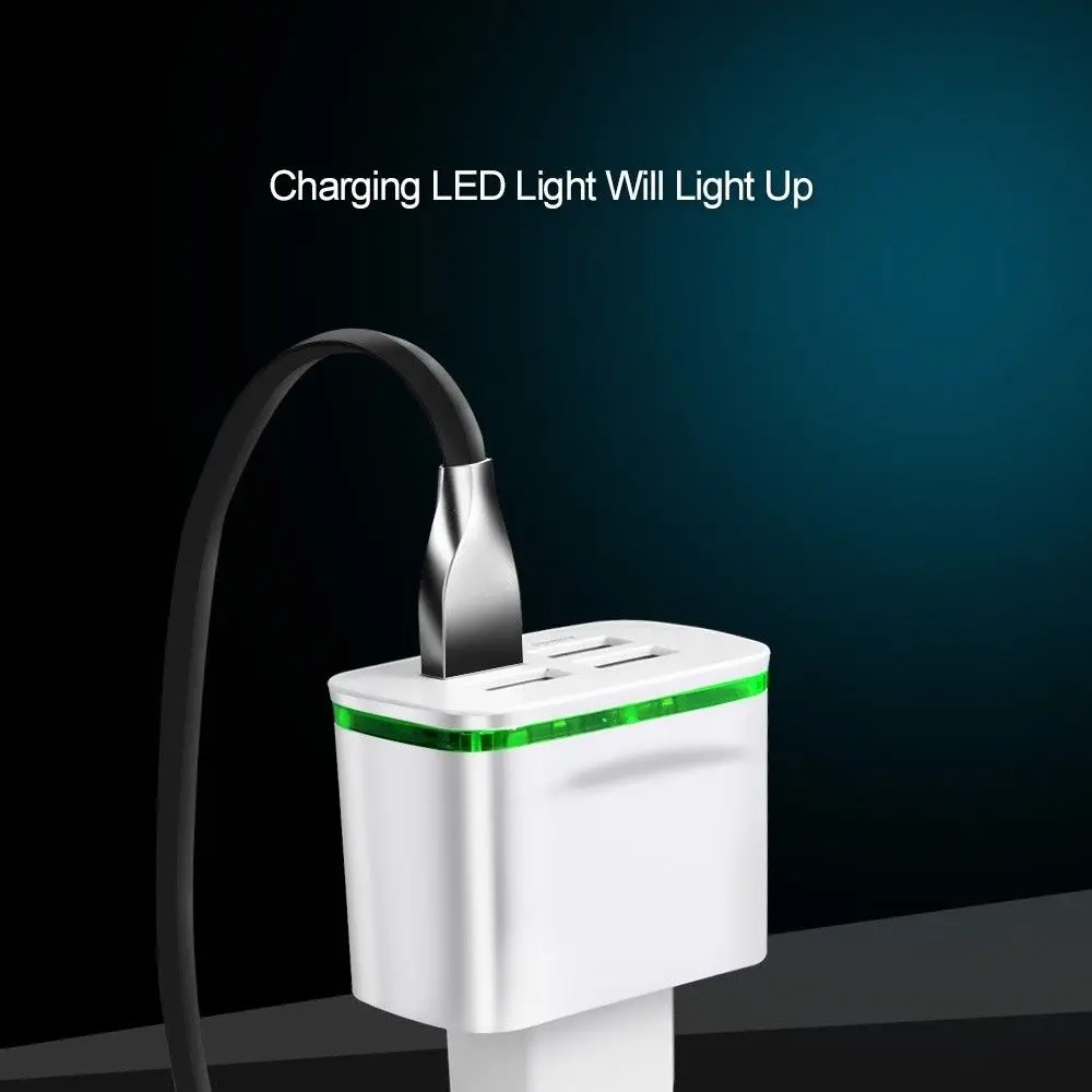 ABS Mobile Phone Wall Charger Socket Adapter EU Plug 5V 4A Fast Charging 4 Port USB Hub travel charging | Мобильные телефоны и