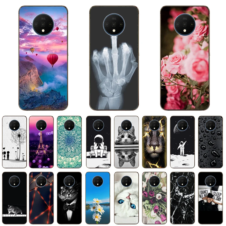 For One Plus 7T Case 6.55' Fashion silicone Soft TPU Cute Back Cases for OnePlus7T 1+7T Phone Cover Protective Shells Coque |