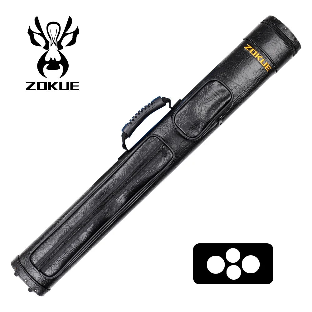 Высококачественный чехол ZOKUE для бильярдного кия из искусственной кожи с 4