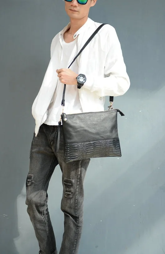 Мужской клатч конверт тонкая сумка через плечо клатчи на день платье деловая