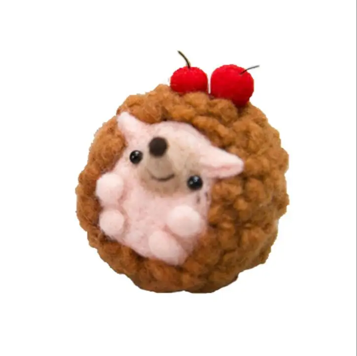 Hedgehog. wool needlepoint kit felt needle felting keychain craft needlecraft DIY handmade | Дом и сад