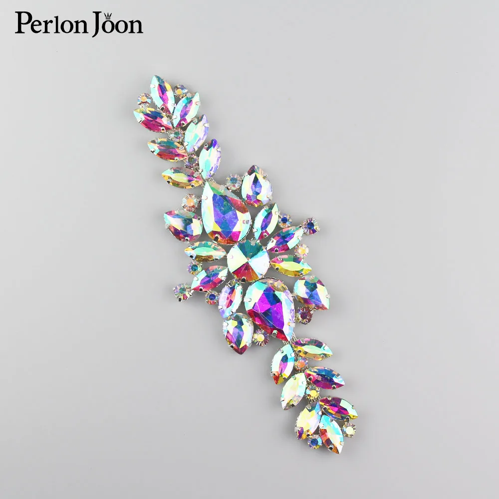 1 шт. кристаллические стеклянные длинные Стразы Ab используемые в рукавах талии