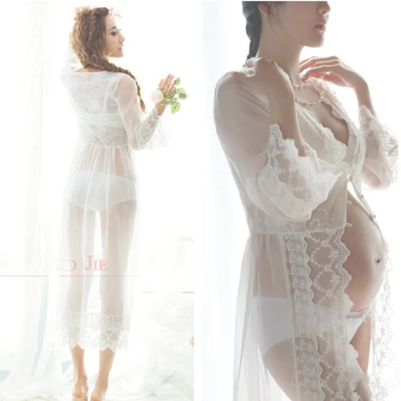 Длинные платья для беременных с запахом бюст элегантное платье фотосъемки