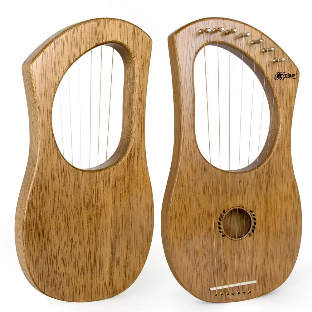Lyre Harp 7 струнный инструмент гайка из красного дерева с гаечным ключом сумка для