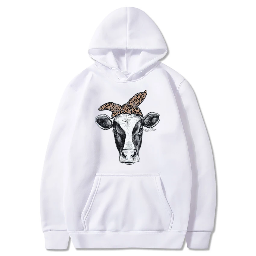 Для женщин толстовки в виде коровы фермы Толстовка забавная корова сделано Китае