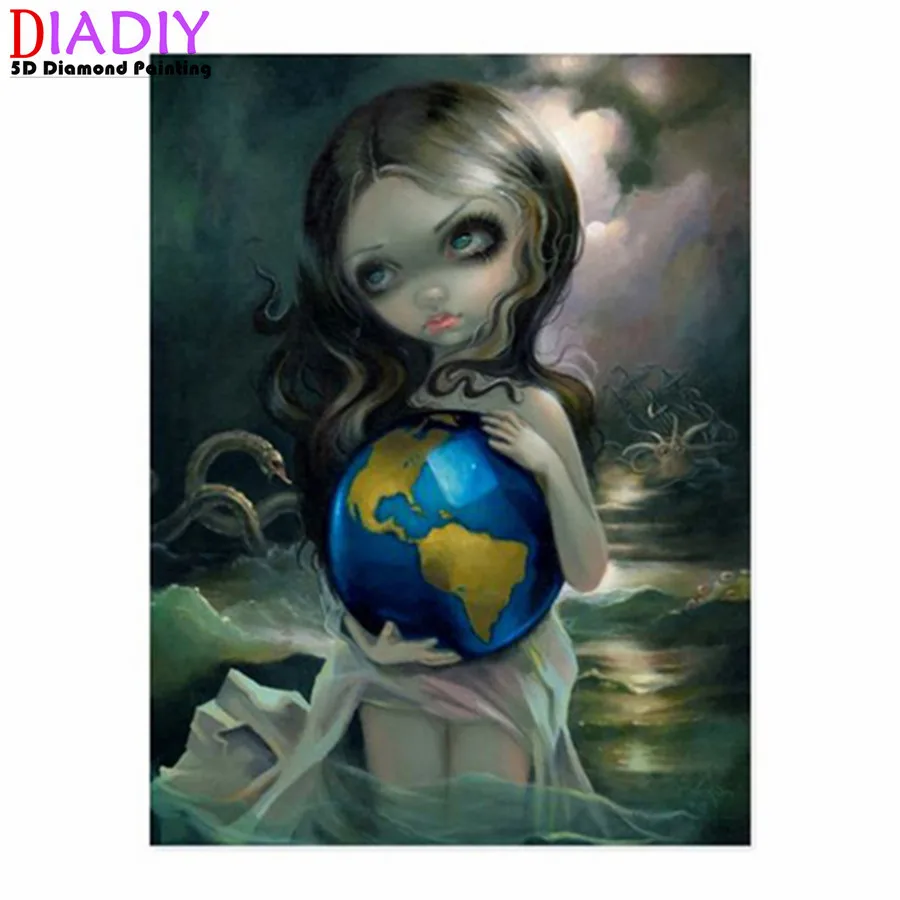 

Full Square/Round Drill 5D DIY Diamond Painting "Cartoon Girl" 3D Diamond Embroidery Cross Stitch Home Decor Gift