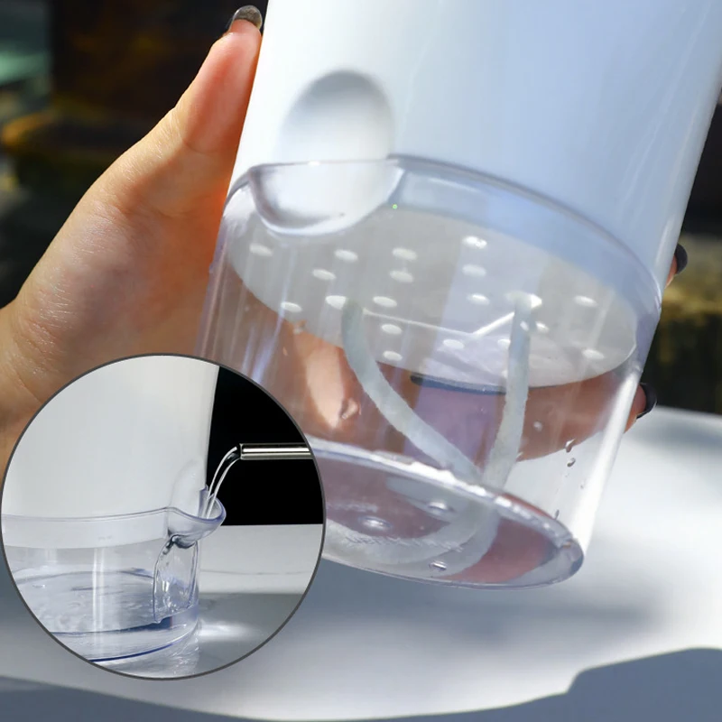 

3pcs Auto Watering Planter Pot 2-Layer flower pot with Water Container Clear Plastic Flower Pot for Indoor Plants Home Decorat