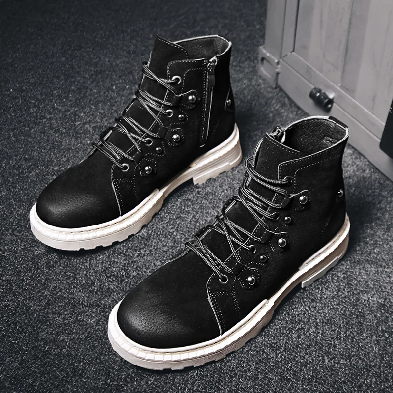 Осенние мужские ботинки новые мотоциклетные Martin челси повседневная обувь