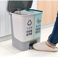 pedal trash can kitchen garbage plastic modern trash can eco friendly rectangle standing rangement cuisine waste bins bg50wb