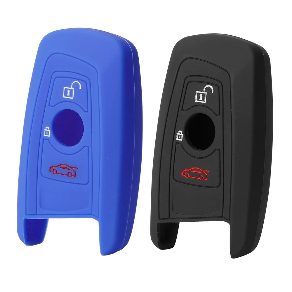 Автомобильный силиконовый резиновый ключ с 3 кнопками чехол для ключей BMW 1 5 7
