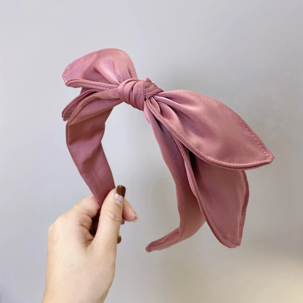 

Lovely Style Hairband Solid Fabric Large Bow Headband for Girl Cute Candy Color Double Layer Bowknot Hair Band Headwear