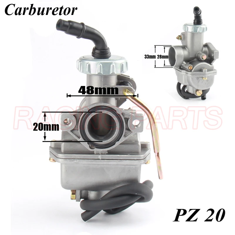 

PZ20 20mm Carburetor Manuel Choke For Keihi 110cc KAYO Apollo Bosuer Dirt Pit Bike Monkey Bikes ATV Quad Go Kart