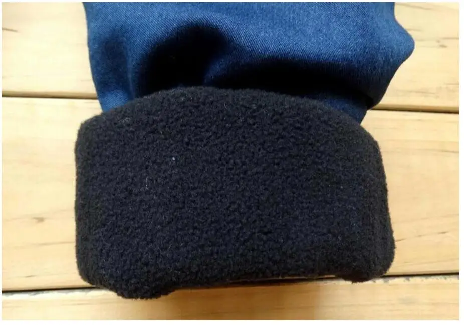 Детские теплые флисовые джинсовые штаны на осень и зиму для мальчиков от 2 до 12