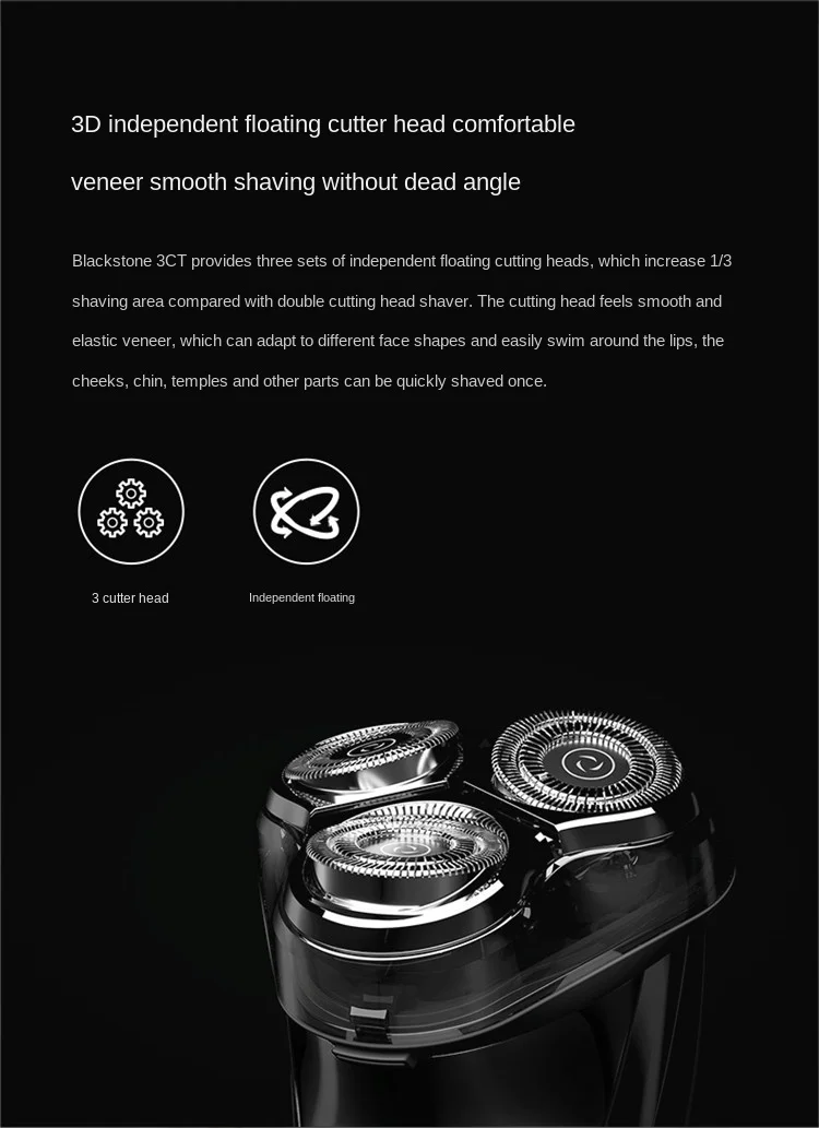 

zq Xiaomi Shaver Electric Shaver Men's Rechargeable 3D Fully Washable Three-in-One
