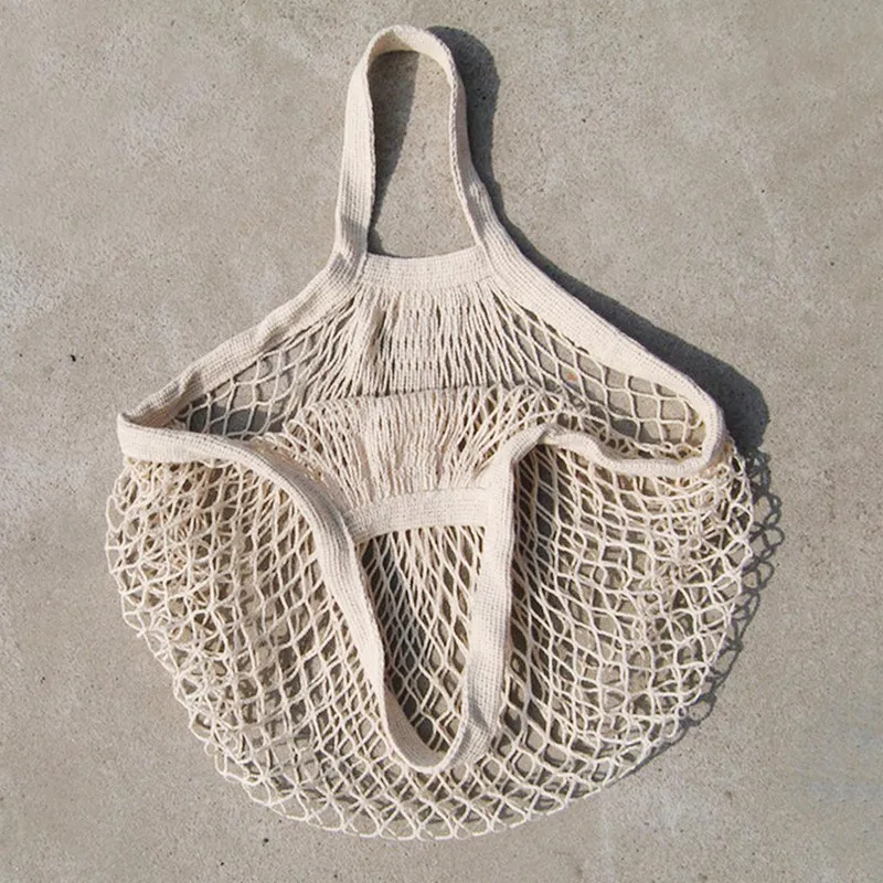 Продуктовый сетчатый мешок для картофеля из органического хлопка цвет шнура